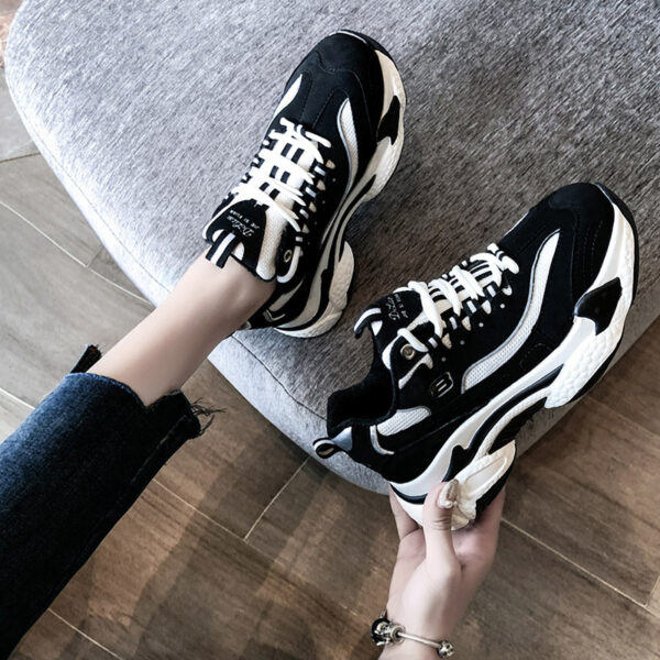Women's Thick Soled Single Shoes Casual Height Increasing Sports Shoes Women - Image 3