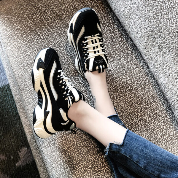 Women's Thick Soled Single Shoes Casual Height Increasing Sports Shoes Women - Image 2