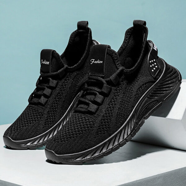 Fashion Casual Sports Shoes Women Lace Up Flat Shoes Lightweight Breathable Running Mesh Sneakers - Image 8