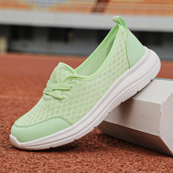 Lace-up Mesh Sneakers Fashion Sports Shoes Women Solid Cozy Flats Shoes - Image 7