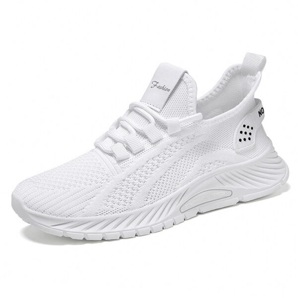 Fashion Casual Sports Shoes Women Lace Up Flat Shoes Lightweight Breathable Running Mesh Sneakers - Image 2