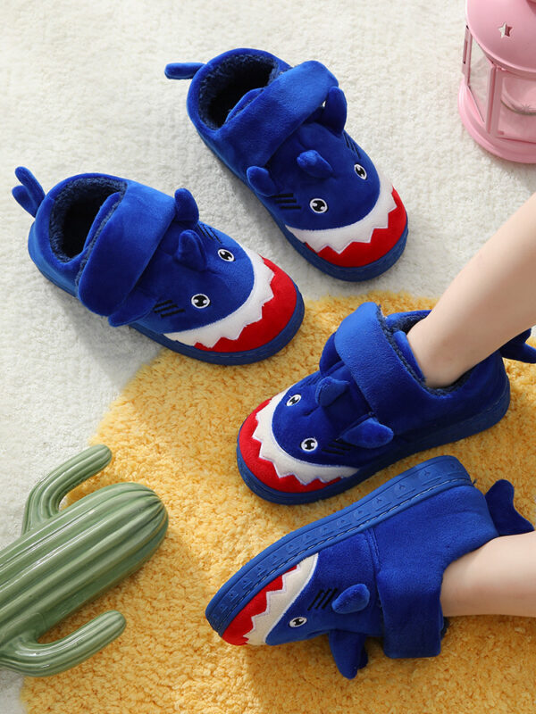 Fashion Kids Cartoon Shark Cotton Shoes Velcro - Image 5