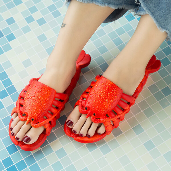 Cute Lobster Slippers For Kids Women Men Summer Beach Shoes - Image 3