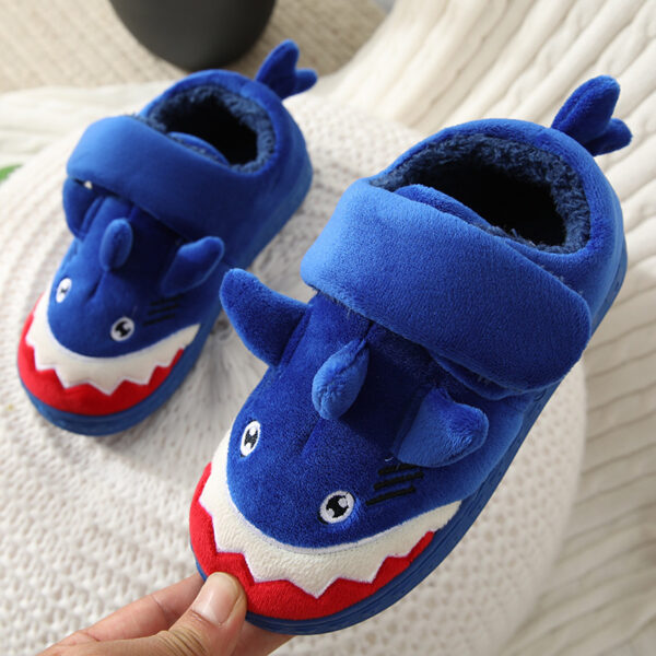 Fashion Kids Cartoon Shark Cotton Shoes Velcro - Image 4