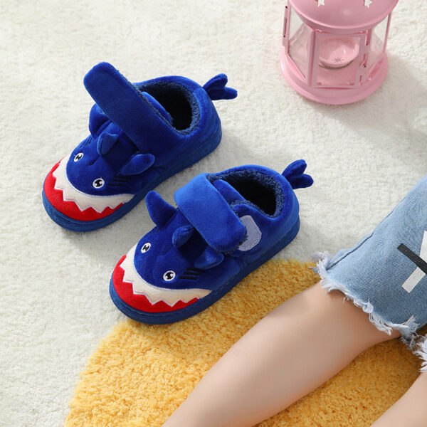 Fashion Kids Cartoon Shark Cotton Shoes Velcro - Image 3