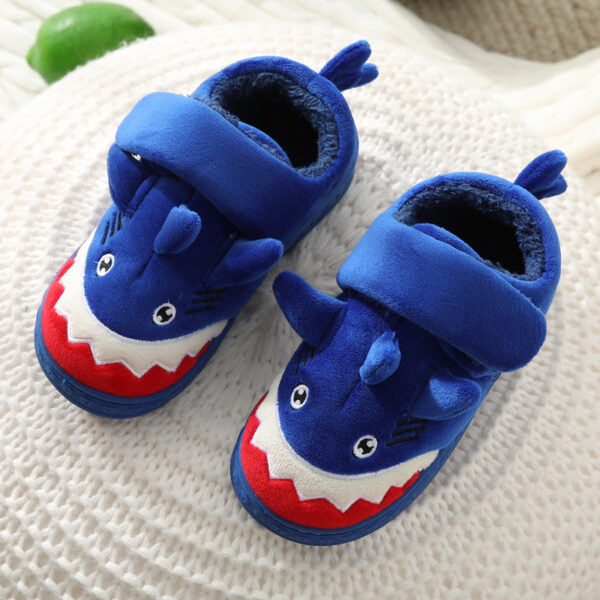 Fashion Kids Cartoon Shark Cotton Shoes Velcro - Image 2